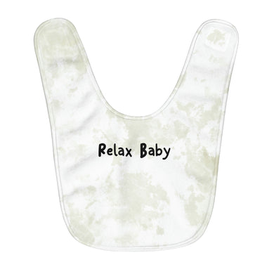 Relax Baby White Fleece Bib
