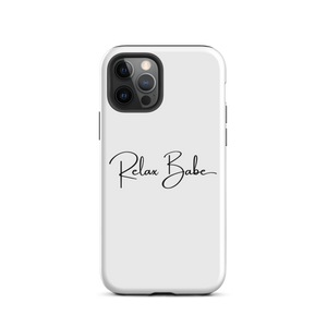 Relax Babe White iPhone Case