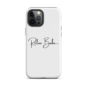 Relax Babe White iPhone Case