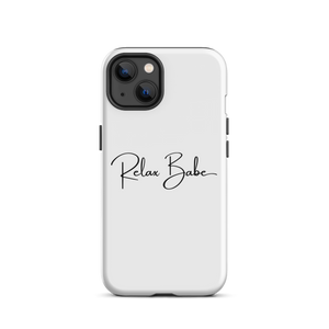 Relax Babe White iPhone Case