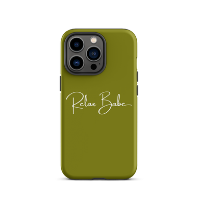 Relax Babe Forest Green iPhone Case