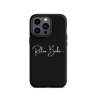 Relax Babe Black iPhone Case