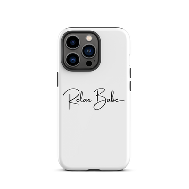 Relax Babe White iPhone Case