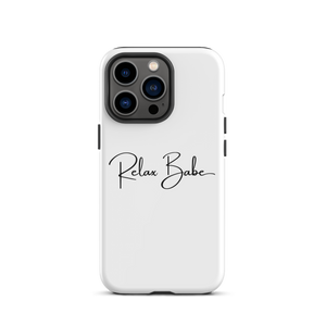 Relax Babe White iPhone Case