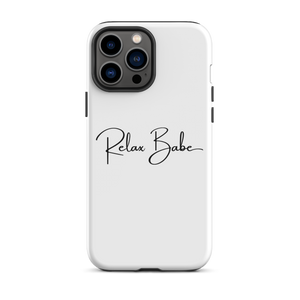 Relax Babe White iPhone Case