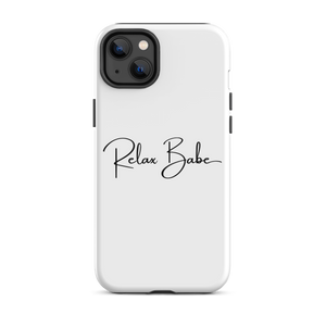 Relax Babe White iPhone Case