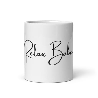 Relax Babe White Mug